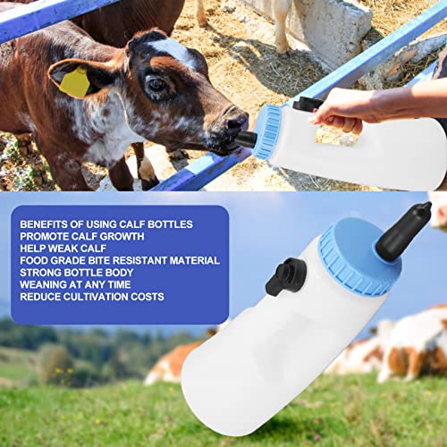 Zooke Premium Calf Feeder, 2.5L Gentle and Easy to Use Calf Fluid Feeder Teat and Ergonomic Bottle, Calf Milk Feeder Bottle with Nipple Sheep Lamb Bottle Set Milking Feeding