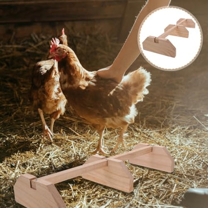 SUPVOX Wooden Chicken Perch for Coop Natural Smooth Roosting Bar Hen Standing Perch 15.74X5.90X2.55In Suitable for Large Birds and Hens