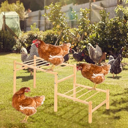 M METERXITY Chicken Perch, Wooden Chicken Roosting Bars, Training Chick Perch for Coop and Brooder, Chick Ladder for Poultry/Birds/Hens/Parrot