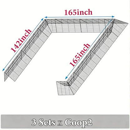 Heavy Duty Chicken Run Tunnel for Yard & Outside, Foldable & Expandable Chicken Tunnel, Portable Predator-Proof Poultry Playpen for Chickens, Rabbits & Ducks - size: Coop 2