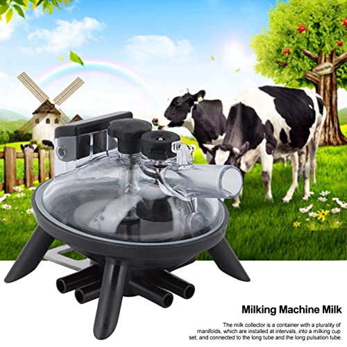 TOPINCN Milking Claw for Cow Milking Machine, 240cc Capacity, PC Material, 13cm Height Milk Collector Tool