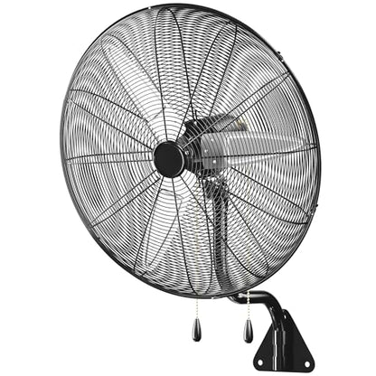 MEPTY 30" Wall Mount Fan, Heavy Duty Industrial Outdoor Wall Fan, High Velocity Oscillating Fans with 3 Speeds for Patio, Shop, Greenhouse, Garage, Commercial, Household use - size: 30inch