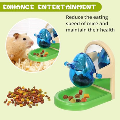 2 Pack Rat Enrichment Toys - Interactive Foraging & Puzzle Games, Treat Dispensing Slow Feeder for Rat, Hamster, Chinchilla, Hedgehog