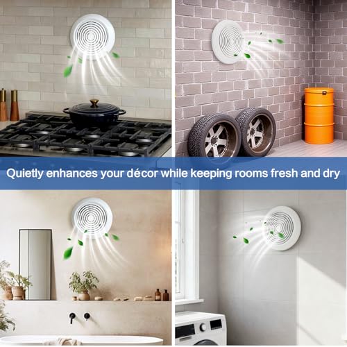 V2270-50 360 Bathroom Exhaust Fan, 50 CFM Round Ceiling Vent Fan, Non-Lighted Bath Fan Replacement for RV or Mobile Home, Fits 8 Inch Opening with 3 Inch Duct, White