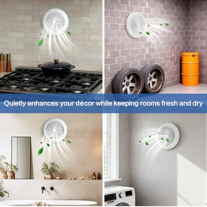 V2270-50 360 Bathroom Exhaust Fan, 50 CFM Round Ceiling Vent Fan, Non-Lighted Bath Fan Replacement for RV or Mobile Home, Fits 8 Inch Opening with 3 Inch Duct, White