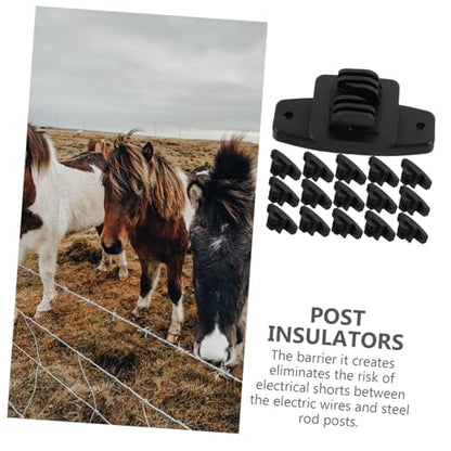 50pcs Fence Insulators Livestock Wire Insulators Easy to Install Accessories for Farming Prevents Electrical Circuits for Pets and Wildlife