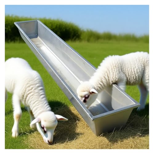 Large Capacity Animal Feeders and Waterers, Easy to Clean Open Troughs for Goats, Cattle, Sheep Feeding - size: L 100cm/3.3ft