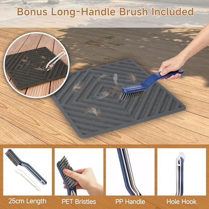 Skimzy Chicken Nesting Pads 6 Pack, Washable Silicone Nest Box Liners, Non Slip Egg Laying Mats, Easy to Clean Coop Pads, Trim to Fit 12x12 Inch for Hens, Ducks & Backyard Chickens