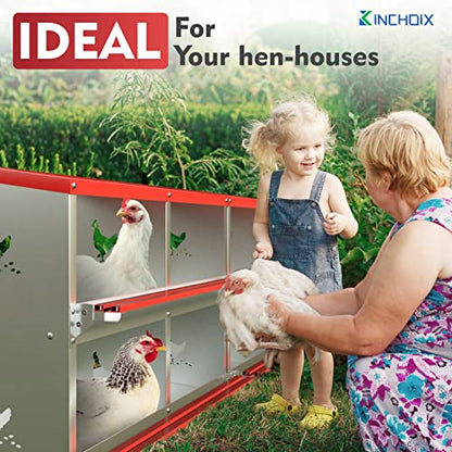 Chicken Nesting Boxes - 8 Compartment Metal Poultry Nest Box Wall Mount for Chickens, Hens, Ducks - Easy Egg Collection - Large Vented Holes Chicken Coop Equipment (8 Compartment)