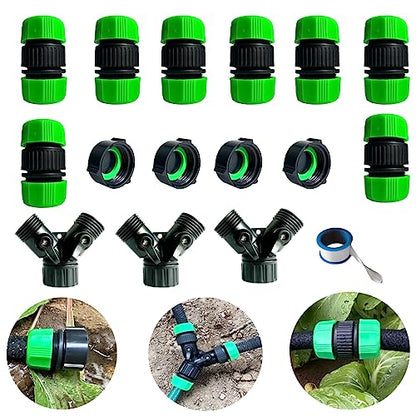 AMRITA Fittings for 1/2" Garden Soaker Hose, Female/Male Connector&Valves&Straight Connectors.(Fittings) - color: Fittings