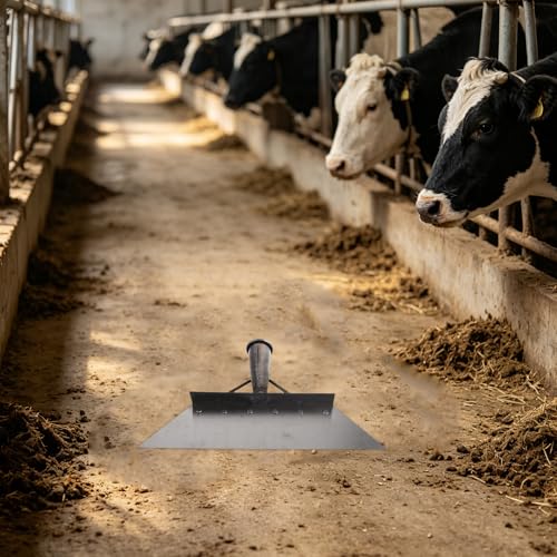 Toyvian Manganese Steel Farm Shovel Cleaning Scraper for Livestock Manure Removal 32cm Heavy Duty Poultry and Barn Cleaning Tool for Stable and Pasture Maintenance