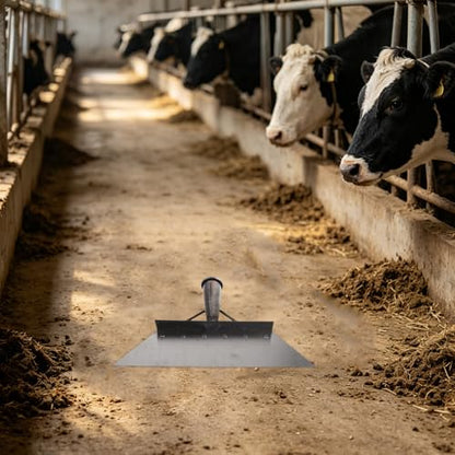 Toyvian Manganese Steel Farm Shovel Cleaning Scraper for Livestock Manure Removal 32cm Heavy Duty Poultry and Barn Cleaning Tool for Stable and Pasture Maintenance