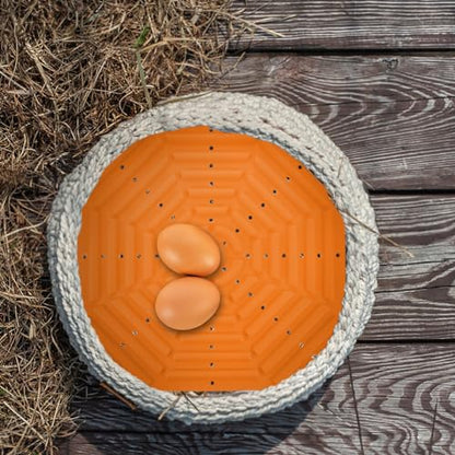 Ipetboom 2pcs Silicone Chicken Nesting Box Pads Washable Bedding Mats for Chicken Coop Nest Building -Prevent Rolling Design Grey for Poultry Care