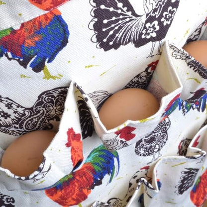Sefiron Chicken Egg Collecting Apron,12 Deep Pockets for Hense,Duck,Goose Eggs - color: Flower Hen