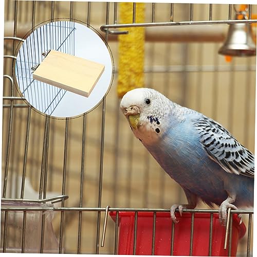 POPETPOP 3pcs Parrot Wood Platform Perches for Bird Cage Branch Stand for Animals Encourages Exercise and Coordination for Hamsters Mice and Parrots