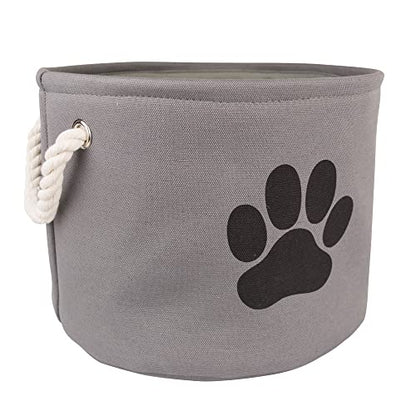 Bone Dry Pet Storage Collection Collapsible Bin, Small Round, Gray - color: Gray, size: Small Round