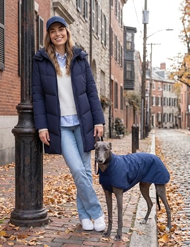 wantdo Women's Warm Winter Coat Hooded Puffer Jacket Long Parka (Available in Plus Size) - color: Navy, size: Small
