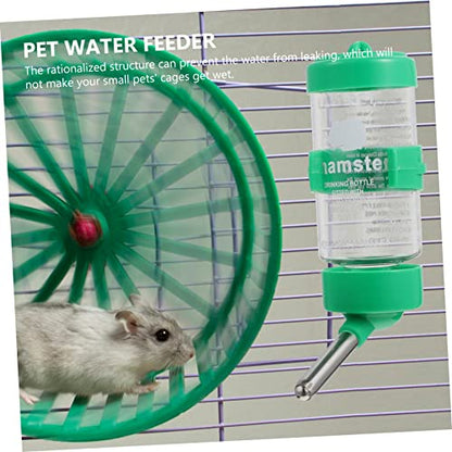 Happyyami 3Pcs Hanging Hamster Water Bottles Each Automatic Small Pet Waterer for Chinchillas Rabbits Guinea Pigs Easy to Clean Drinking Nozzle with Reversible Design