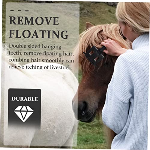 Healifty Heavy Duty Livestock Hair Brush with Smooth Handle Cattle Sheep Mud and Shedding Hair Removal Booster Comfortable Grip Cleaning Tool