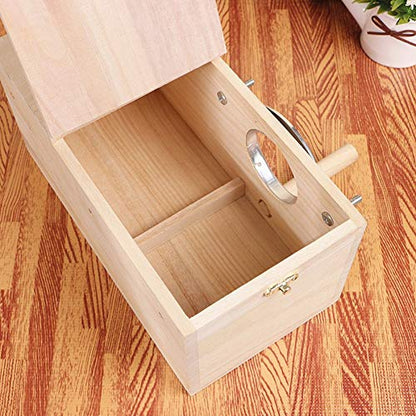 YJJKJ Wood Parakeet Nest Box Pet Bird House Parrot Breeding Mating Box Bird Cage Box for Lovebirds Cockatiel Parrotlets Budgerigar Parakeet (L) - size: Large