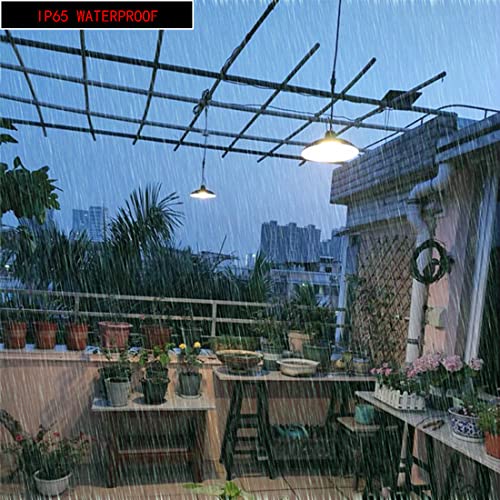 ABZXT Solar Pendant Lights Upgraded Double Bulb Lights IP65 Waterproof Dusk to Dawn Auto Lamp with Remote Controller for Outdoor Shed Barn Chicken Coop Bullpen Pig Pen Stables Tents etc(Dual Lamp) - size: Dual Lamp