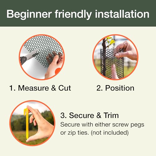 Maporch Plastic Chicken Wire Fencing for Pet Protection - 15.7" x 10ft, HDPE White Chicken Wire - Garden Fence Animal Barrier for Dogs, Cats and Rabbits (2-Pack) | 15.7" x 10ft - HDPE Home and Garden Netting - UV Resistant - Customizable Balcony Barrier f