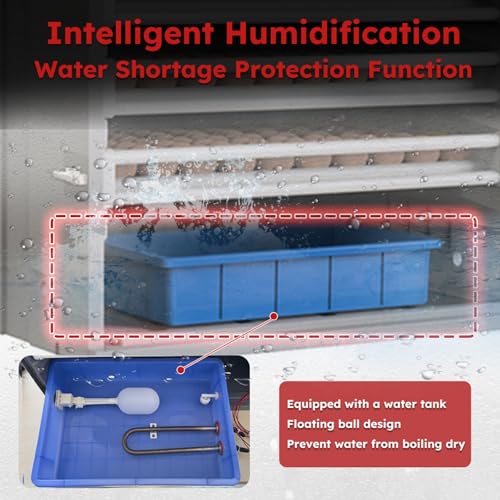 Cabinet Incubator for Hatching Eggs,400 Eggs Incubator with Automatic Egg Turning and Humidity Control,Commercial Large Cabinet Hatcher for Chicken, Duck, Quail,Birds Eggs (Red,400-Egg) - size: 400-Egg