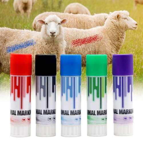 Livestock Marker 5Pcs Multi-Color Pig Cattle Cow Sheep Marker Farming Livestock Marking Accessorie