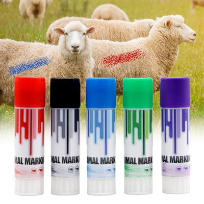 Livestock Marker 5Pcs Multi-Color Pig Cattle Cow Sheep Marker Farming Livestock Marking Accessorie