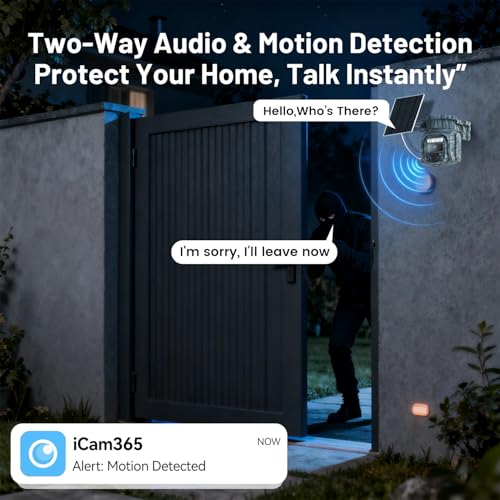 4G LTE Solar Cellular Security Camera Outdoor, Battery Power, No WiFi Wireless Camera with SIM Card Subscription Plan, 2 Way Talk, 355° View, 2K Vision, PIR Motion Sensor, Farm (Camouflage) - color: Camouflage