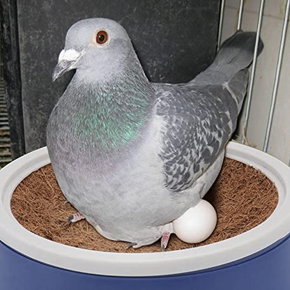 POPETPOP Pigeon Nest Bowl 4 Pack Plastic Nesting Pot with Mats | Plastic nest bowls, breathable mats, breeding use, pigeon bird care, replacement set, check bowl size before purchase