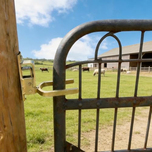 Heavy Duty Automatic Gate Latch, Instant Locking One-Hand Operation Fence Lock, Rust-Resistant Post Mount Gate Latch for Wood/Metal/Pipe Fences (2 Pack) - size: 2 Pack