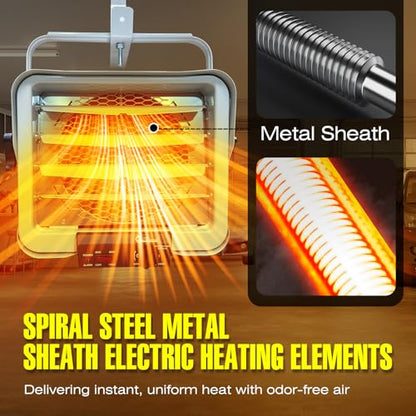 Dr. Infrared Heater DR-966 240-Volt Hardwired Shop Garage Commercial Heater, 3000 Watt / 6000 Watt - size: 14.5 Inches
