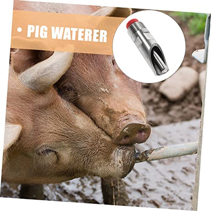 balacoo 10pcs Pig Water Feeder Automatic Piglets Nipple Drinkers Pig Waterer Livestock Drinking Tools