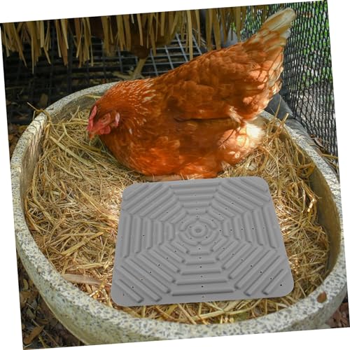 Kisangel Nesting Box Pads for Chickens Chicken Coop Bedding Silicone Laying Pad Non-Slip Easy to Clean - color: Gray