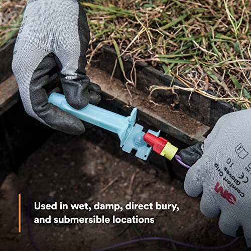 3M Direct Bury Splice Kit DBR/Y-6 (BULK), 18-10 AWG, UV-Resistant, Steel Spring, Flame Retardant Insulation, Box of 100 Splice Tubes and 100 R/Y Connectors - style: DBR/Y: Splice Bulk