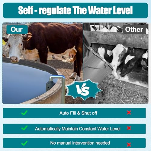 Float Valve for Water Tank Designed for Water Level Control, Auto Filling & Shut Off, Durable Nylon Resin Water Troughs Float Valve for Livestock Tank, Swimming Pool, Fish Pond etc Grey 1pc - style: Gray 1pc