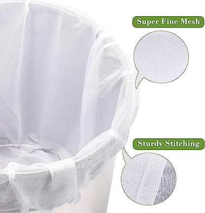 5 Pack Brew Bags Reusable, Extra Large 26"x22" Fine Mesh Strainer Bag for Home Brewing Hops Grains Wine Beer Making Drawstring Straining Brew in a Bag