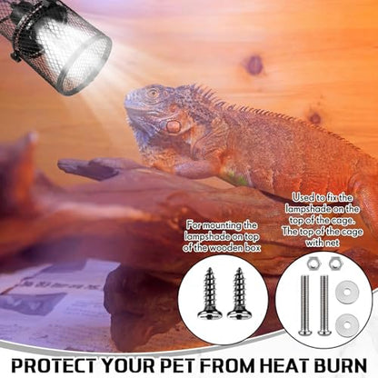 VIHOSE 1 Pcs Reptile Heat Lamp Holder Retractable Anti Scald Lampshade Ceramic Heat Emitter Heating Lamp Shade with Switch for Pet Amphibian Snakes Lizards Turtle Frogs Chicks, Without Bulb (Black) - color: Black