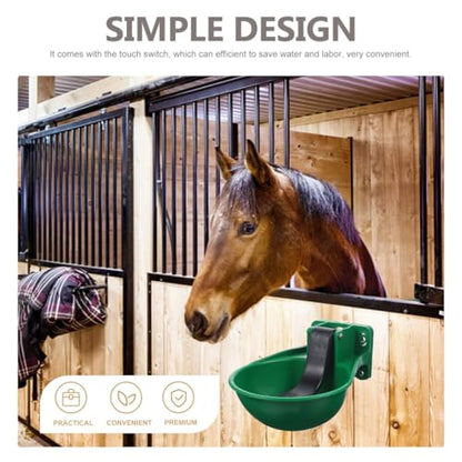balacoo Automatic Cow Water Bowl Livestock Water Feeder with Anti-Splash Design Copper Valve for Cattle Horse Pig Sheep 12.99X9.05X5.51 Inch