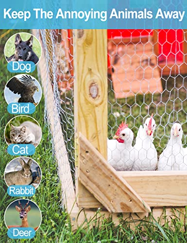 TOYPOPOR Chicken Wire 16in x 66ft(40cm x 20m), Outdoor Anti-Rust Hexagonal Galvanized Chicken Wire Mesh Fencing to Protect Gardening Plants Vegetables Flowers Fruits from Dogs Rabbits Squirrels, 16ft - size: 16 in x 66 ft (100 Ties)