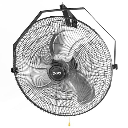 Xcity Wall Mount Fan 20", 3-Speed, Multi-angle Adjustment Model | 5800 CFM, 150°Oscillation & 360°Tilt Angle, 6 ft Cord, Outdoor, Patios，Greenhouse - size: 20'' Pro