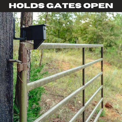 Heavy Duty, Self-Latching, Gravity Based Gate Stopper/Latch Made to Prevent Gate Rebound on Tube & Cattle Gates | Keeps Gates Open | Prevent Wind or Gravity from Closing Your Gate