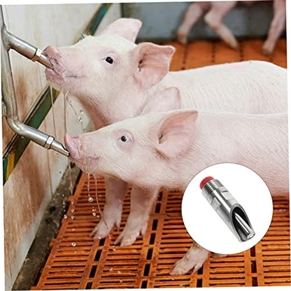 balacoo 10pcs Pig Water Feeder Automatic Piglets Nipple Drinkers Pig Waterer Livestock Drinking Tools