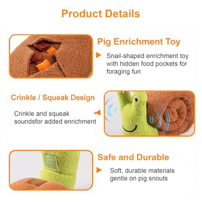 Mini Pigs Snuffle Toy for Interactive Foraging Rooting Enrichment Toy Play Slow Feeding Enrichment Toys for Cat Dogs Ferret (2)