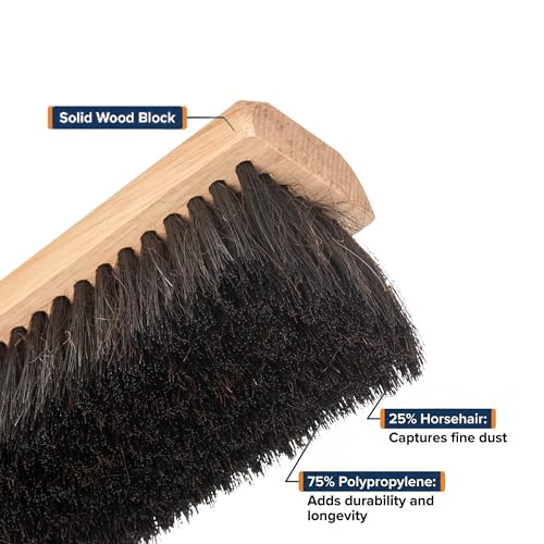 SPARTA Flo-Pac Horsehair Floor Sweep, Floor Brush for Cleaning, 24 Inches, Black - style: Polypropylene with Horsehair