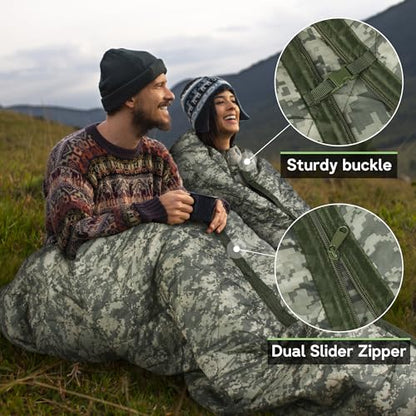 Mirzoyan Woobie Blanket, Military Poncho Liner Camo Insulated Camping Woobie Blanket for Outdoor Hiking (ACU with Zipper) - color: Acu With Zipper
