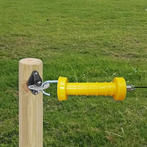 MEETOOT 3PCS Plastic Spring Loaded Electric Fence Door Handle Insulator Gate Hardware Pull Pasture Accessories Suitable for Farm Courtyards Business Park