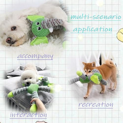 2026 Upgraded Dog Toys for Aggressive ChewersSqueaker Inside Interactive Chew Toy with Hypoallergenic Filling | Oeko-TEX Certified Boredom Buster & Cuddle Companion(7.9 * 14.9in) (2 Pack，Bear) - color: brown