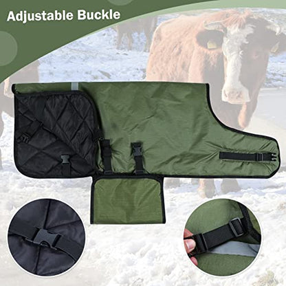 Goat Blankets for Winter Calf Blanket Thickened Warm Calf Clothing Calf Warm Artifact Calf Cold Clothing Calf Keep Warm Clothing Horse Blanket for Cattle Calves Goats Foals Donkeys（Green 1 Pack）